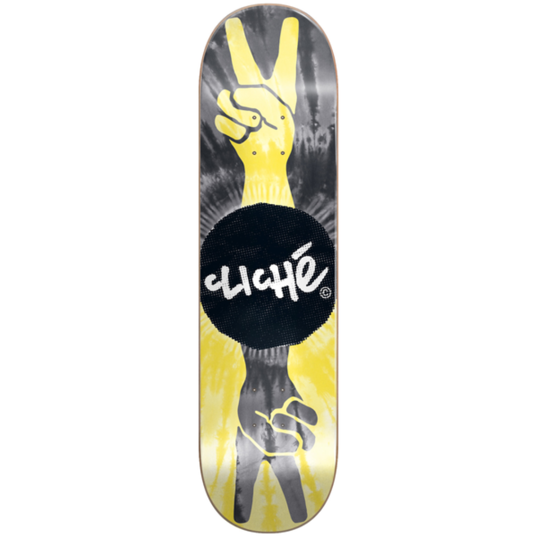 Deck Cliché Peace RHM Yellow Black 8.0"