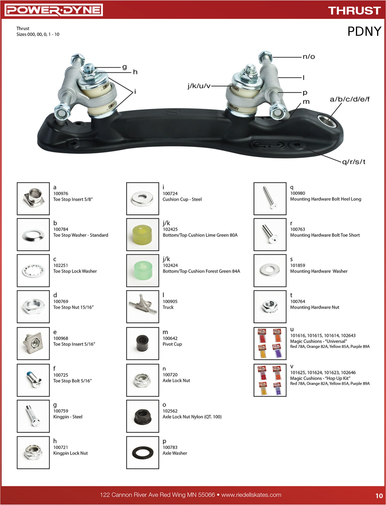 PowerDyne Nylon Thrust plate from Oui Oui Croissant, featuring a durable design for enhanced performance in skating.