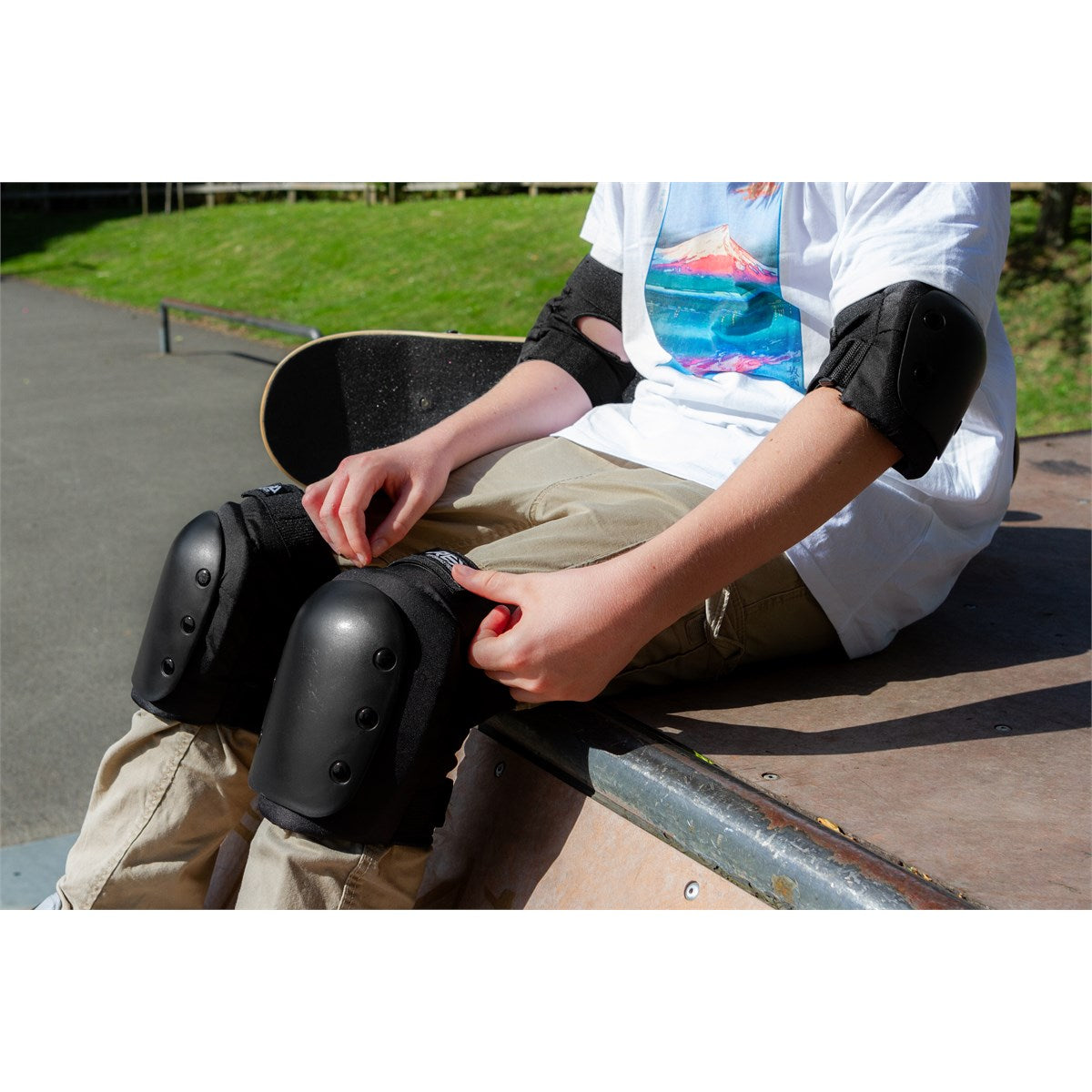 Pack genouillères et coudières REKD Youth Heavy Duty Double Pad Set