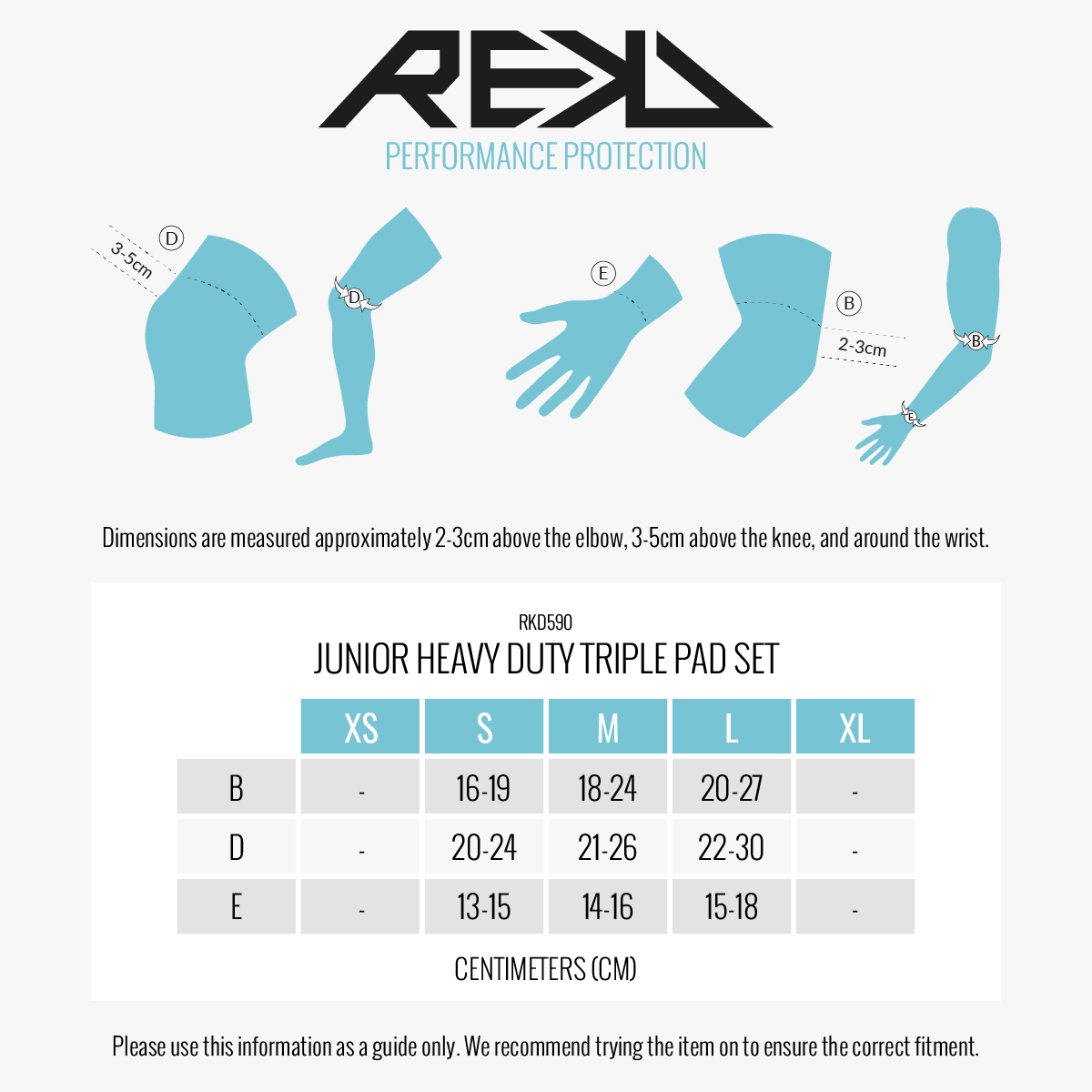 Pack de protections REKD Junior Heavy Duty Triple Pad Set