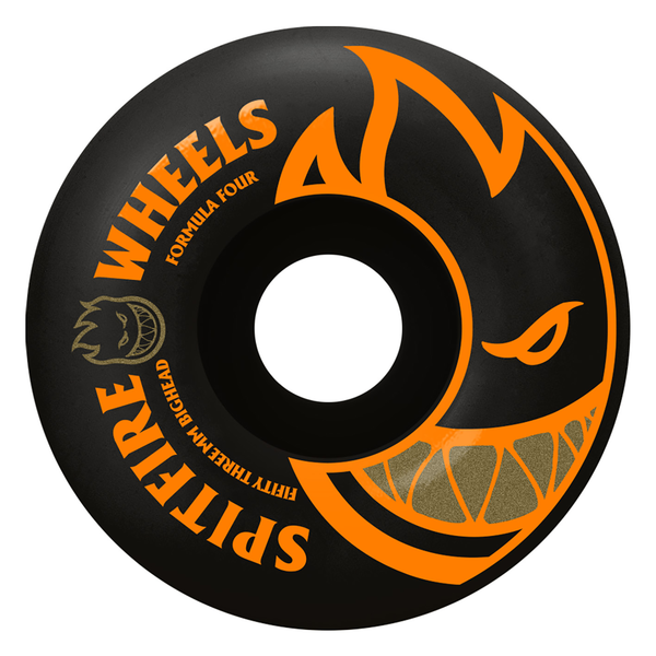 Roues Spitfire Formula Four Black Orange Bighead Classics 53 mm 99A